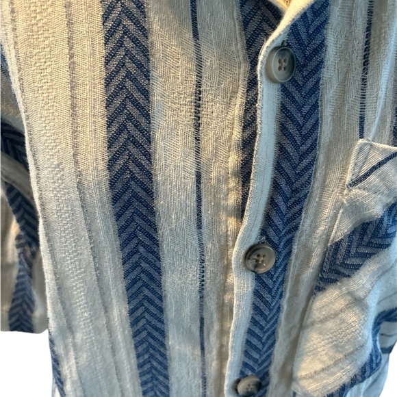 Rocqerx Men’s Linen Button Up Shirt - Picture 2 of 5